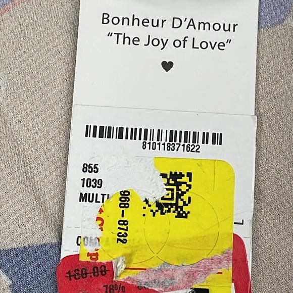 NWT Bonheur d'Amour Floral Wrap Dress Beige Tan Spring Sz L - Picture 9 of 11